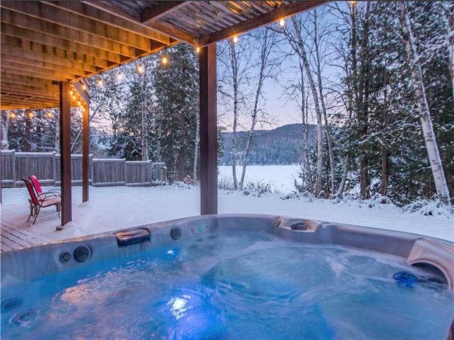 Spa externo na neve