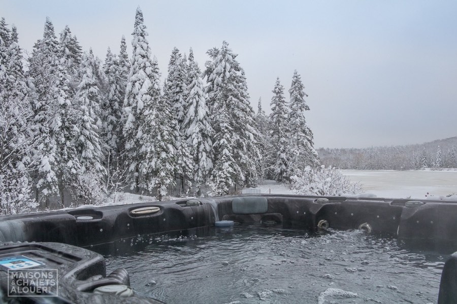 Spa externo na neve